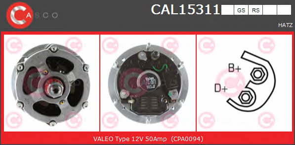 Casco CAL15311GS Alternator CAL15311GS: Atrakcyjna cena w Polsce na 2407.PL - Zamów teraz!