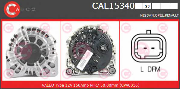 Casco CAL15340GS Alternator CAL15340GS: Buy near me in Poland at 2407.PL - Good price!