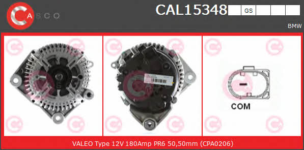 Casco CAL15348GS Alternator CAL15348GS: Buy near me at 2407.PL in Poland at an Affordable price!