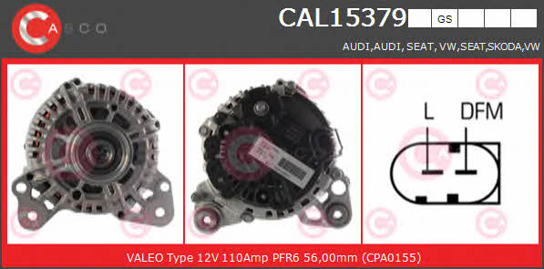 Casco CAL15379GS Alternator CAL15379GS: Buy near me in Poland at 2407.PL - Good price!