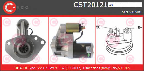 Casco CST20121AS Стартер CST20121AS: Отличная цена - Купить в Польше на 2407.PL!
