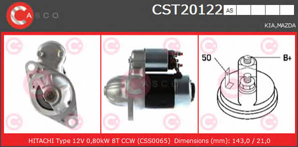 Casco CST20122AS Стартер CST20122AS: Отличная цена - Купить в Польше на 2407.PL!