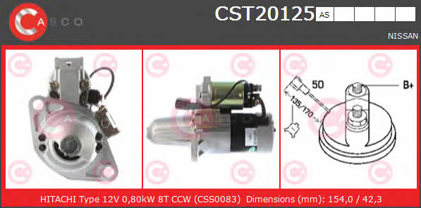 Casco CST20125AS Стартер CST20125AS: Отличная цена - Купить в Польше на 2407.PL!