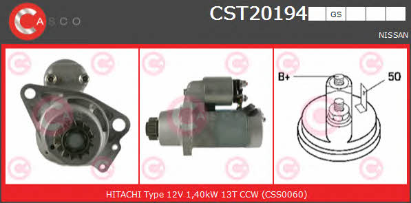 Casco CST20194GS Starter CST20194GS: Buy near me in Poland at 2407.PL - Good price!