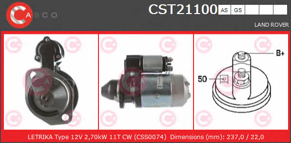 Casco CST21100GS Anlasser CST21100GS: Kaufen Sie zu einem guten Preis in Polen bei 2407.PL!