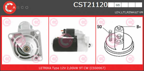 Casco CST21120GS Стартер CST21120GS: Приваблива ціна - Купити у Польщі на 2407.PL!