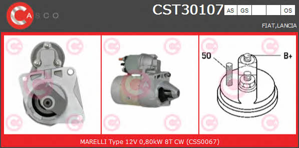 Casco CST30107GS Стартер CST30107GS: Отличная цена - Купить в Польше на 2407.PL!