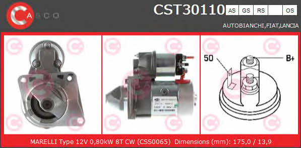 Casco CST30110AS Стартер CST30110AS: Купить в Польше - Отличная цена на 2407.PL!