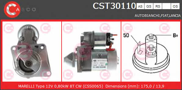 Casco CST30110GS Стартер CST30110GS: Отличная цена - Купить в Польше на 2407.PL!