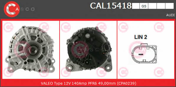 Casco CAL15418GS Alternator CAL15418GS: Buy near me in Poland at 2407.PL - Good price!