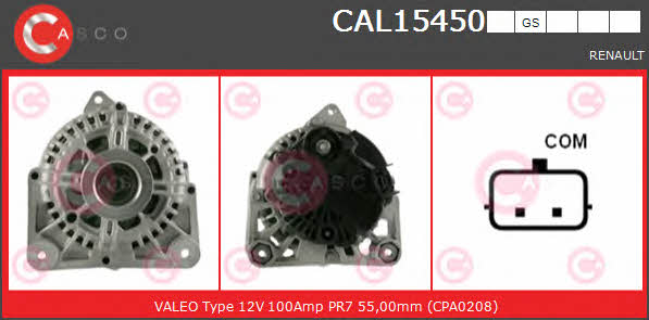 Casco CAL15450GS Alternator CAL15450GS: Buy near me in Poland at 2407.PL - Good price!