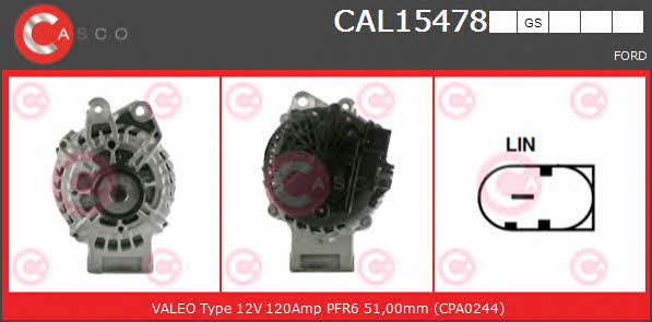 Casco CAL15478GS Alternator CAL15478GS: Buy near me in Poland at 2407.PL - Good price!