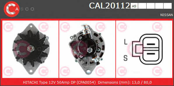 Casco CAL20112AS Alternator CAL20112AS: Buy near me in Poland at 2407.PL - Good price!