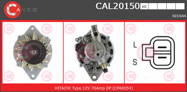 Casco CAL20150AS Alternator CAL20150AS: Buy near me in Poland at 2407.PL - Good price!