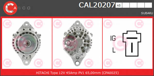 Casco CAL20207AS Alternator CAL20207AS: Buy near me in Poland at 2407.PL - Good price!