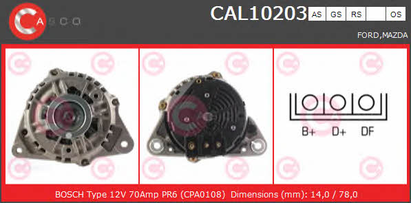 Casco CAL10203AS Alternator CAL10203AS: Dobra cena w Polsce na 2407.PL - Kup Teraz!