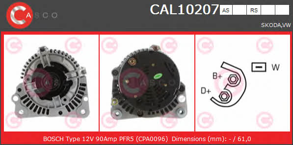 Casco CAL10207AS Alternator CAL10207AS: Dobra cena w Polsce na 2407.PL - Kup Teraz!