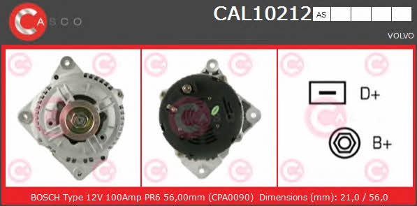 Casco CAL10212AS Alternator CAL10212AS: Dobra cena w Polsce na 2407.PL - Kup Teraz!