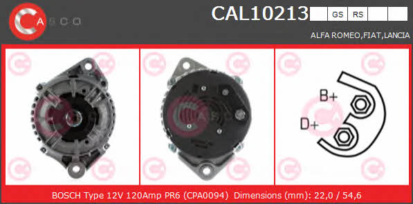 Casco CAL10213RS Alternator CAL10213RS: Buy near me in Poland at 2407.PL - Good price!