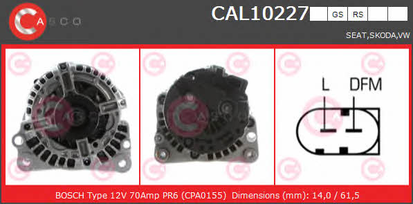Casco CAL10227GS Alternator CAL10227GS: Buy near me in Poland at 2407.PL - Good price!