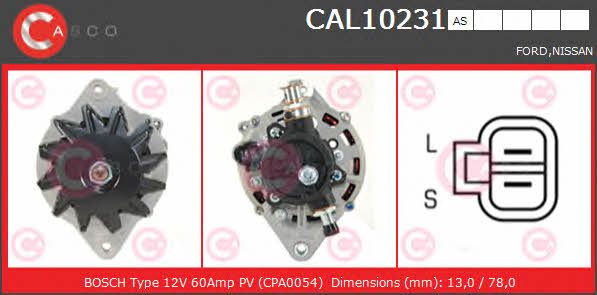 Casco CAL10231AS Alternator CAL10231AS: Buy near me in Poland at 2407.PL - Good price!