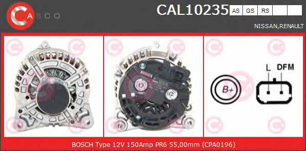 Casco CAL10235RS Alternator CAL10235RS: Buy near me in Poland at 2407.PL - Good price!