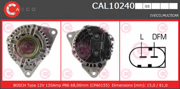 Casco CAL10240GS Alternator CAL10240GS: Dobra cena w Polsce na 2407.PL - Kup Teraz!