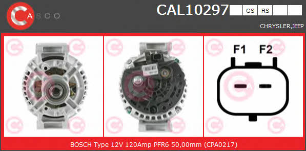 Casco CAL10297RS Генератор CAL10297RS: Отличная цена - Купить в Польше на 2407.PL!