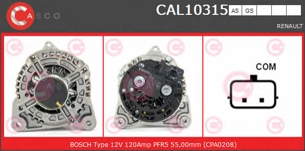 Casco CAL10315GS Alternator CAL10315GS: Buy near me in Poland at 2407.PL - Good price!