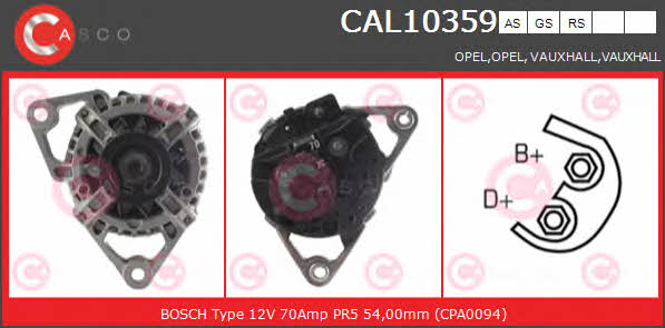 Casco CAL10359AS Alternator CAL10359AS: Dobra cena w Polsce na 2407.PL - Kup Teraz!