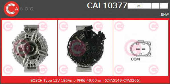 Casco CAL10377GS Alternator CAL10377GS: Buy near me at 2407.PL in Poland at an Affordable price!