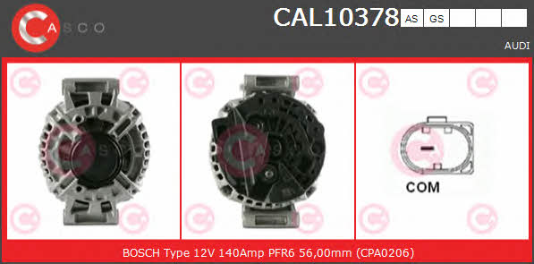 Casco CAL10378GS Alternator CAL10378GS: Buy near me at 2407.PL in Poland at an Affordable price!