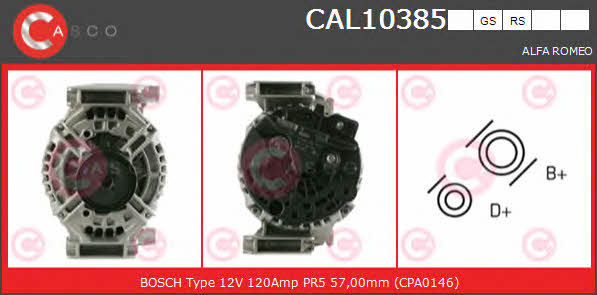 Casco CAL10385GS Alternator CAL10385GS: Buy near me in Poland at 2407.PL - Good price!