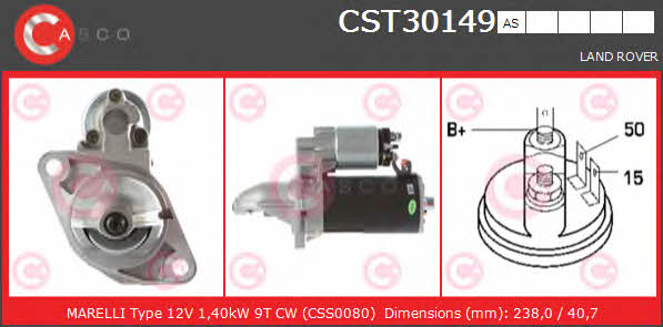 Casco CST30149AS Стартер CST30149AS: Отличная цена - Купить в Польше на 2407.PL!