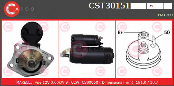 Casco CST30151RS Стартер CST30151RS: Отличная цена - Купить в Польше на 2407.PL!
