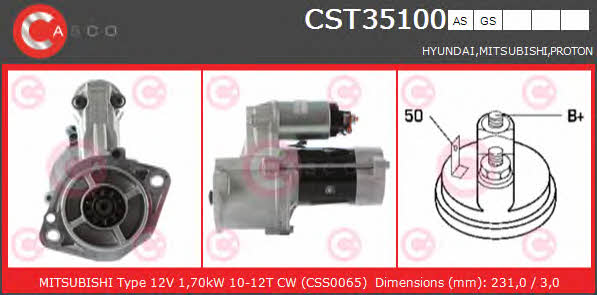 Casco CST35100GS Стартер CST35100GS: Отличная цена - Купить в Польше на 2407.PL!