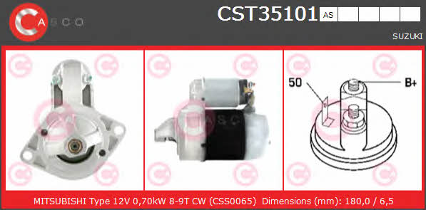 Casco CST35101AS Стартер CST35101AS: Отличная цена - Купить в Польше на 2407.PL!