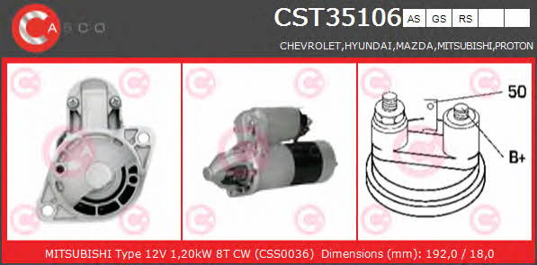 Casco CST35106AS Starter CST35106AS: Buy near me at 2407.PL in Poland at an Affordable price!