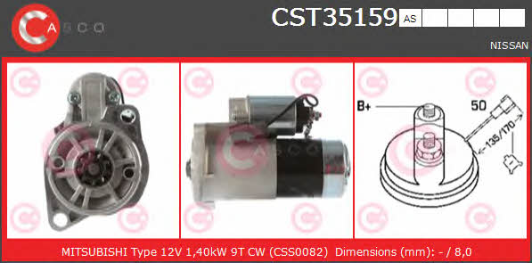 Casco CST35159AS Стартер CST35159AS: Отличная цена - Купить в Польше на 2407.PL!