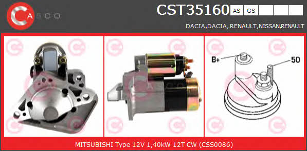 Casco CST35160GS Стартер CST35160GS: Приваблива ціна - Купити у Польщі на 2407.PL!