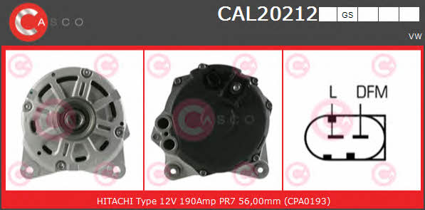 Casco CAL20212GS Alternator CAL20212GS: Buy near me in Poland at 2407.PL - Good price!