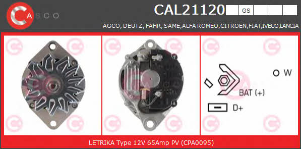 Casco CAL21120GS Alternator CAL21120GS: Atrakcyjna cena w Polsce na 2407.PL - Zamów teraz!