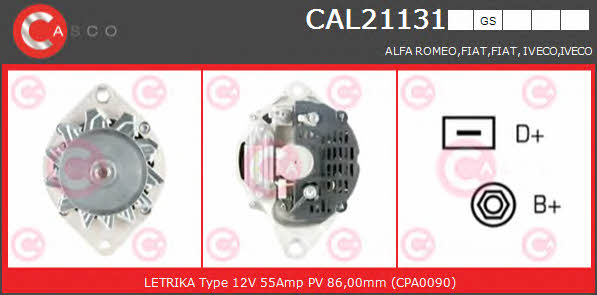 Casco CAL21131GS Генератор CAL21131GS: Отличная цена - Купить в Польше на 2407.PL!