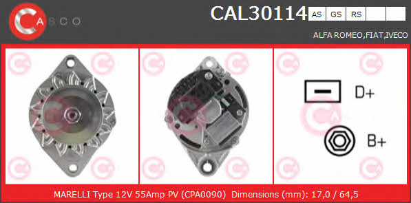 Casco CAL30114AS Generator CAL30114AS: Kaufen Sie zu einem guten Preis in Polen bei 2407.PL!