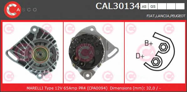 Casco CAL30134AS Alternator CAL30134AS: Buy near me in Poland at 2407.PL - Good price!