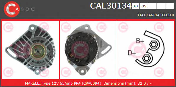 Casco CAL30134GS Alternator CAL30134GS: Buy near me in Poland at 2407.PL - Good price!