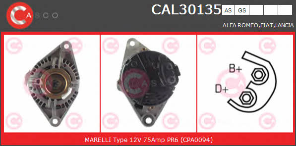 Casco CAL30135AS Генератор CAL30135AS: Отличная цена - Купить в Польше на 2407.PL!