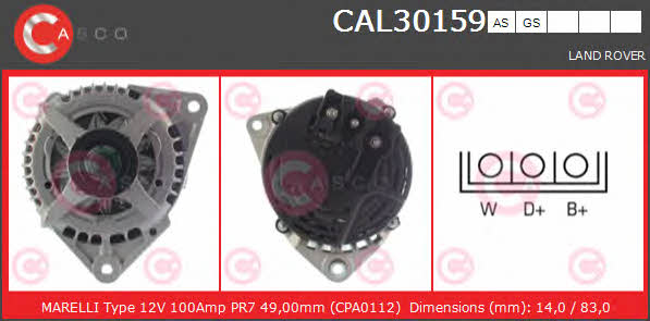 Casco CAL30159GS Alternator CAL30159GS: Dobra cena w Polsce na 2407.PL - Kup Teraz!