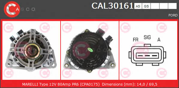 Casco CAL30161AS Alternator CAL30161AS: Buy near me in Poland at 2407.PL - Good price!
