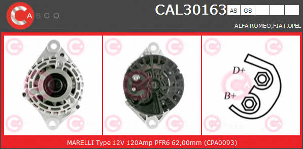 Casco CAL30163AS Генератор CAL30163AS: Отличная цена - Купить в Польше на 2407.PL!